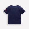 Short Sleeve Badge T-shirt College Navy Cars