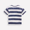 Short Sleeve Badge T-shirt College Navy Stripe Digger