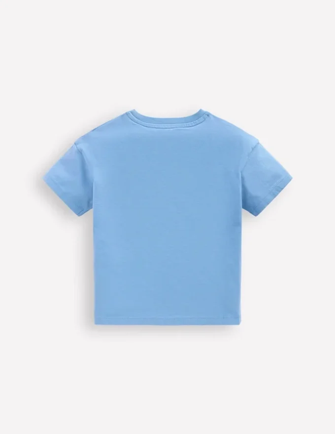 Short Sleeve Badge T-shirt Glacier Blue Dino