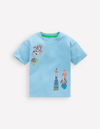 Short Sleeve Badge T-shirt GLACIER LAKE Outer Space