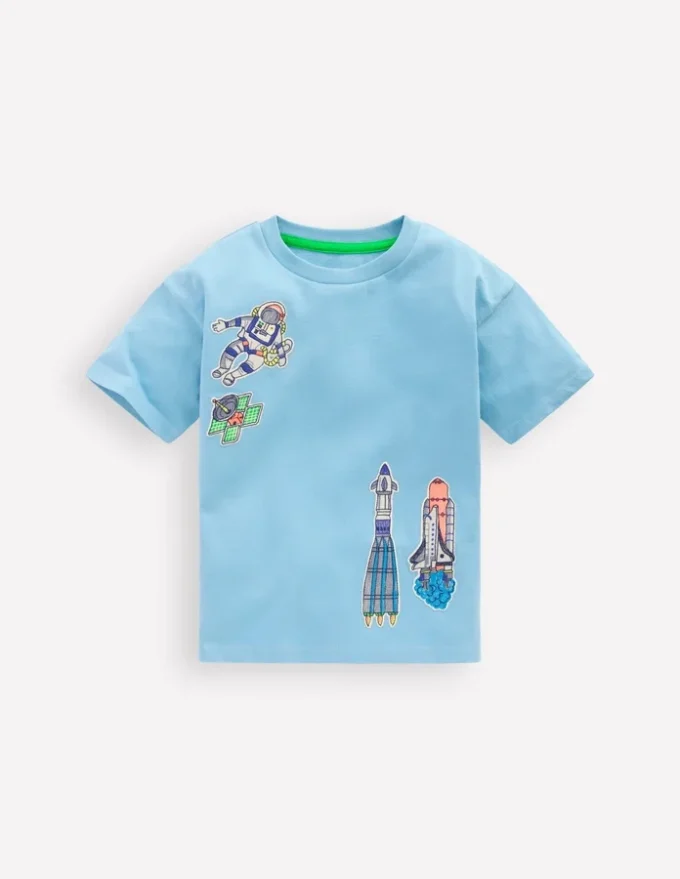 Short Sleeve Badge T-shirt GLACIER LAKE Outer Space
