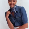 Short Sleeve Denim Top Light Vintage Short Sleeve Denim Top Light Vintage