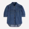Short Sleeve Denim Top Light Vintage Short Sleeve Denim Top Light Vintage