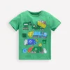 Short Sleeve Graphic T-shirt Aloe Green Recycling trucks