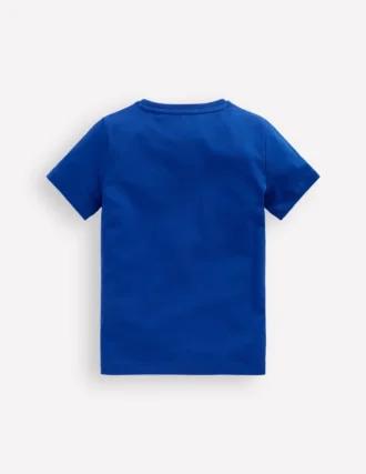 Short Sleeve Graphic T-shirt Bright Blue Jurasic Era