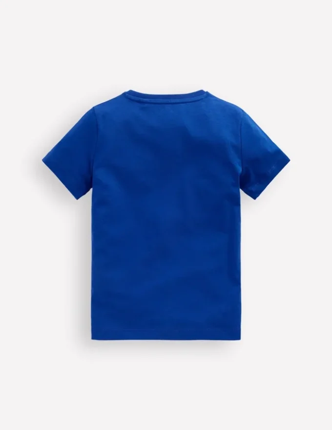 Short Sleeve Graphic T-shirt Bright Blue Jurasic Era
