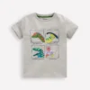 Short Sleeve Graphic T-shirt Grey Marl Dinos
