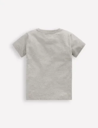 Short Sleeve Graphic T-shirt Grey Marl Dinos