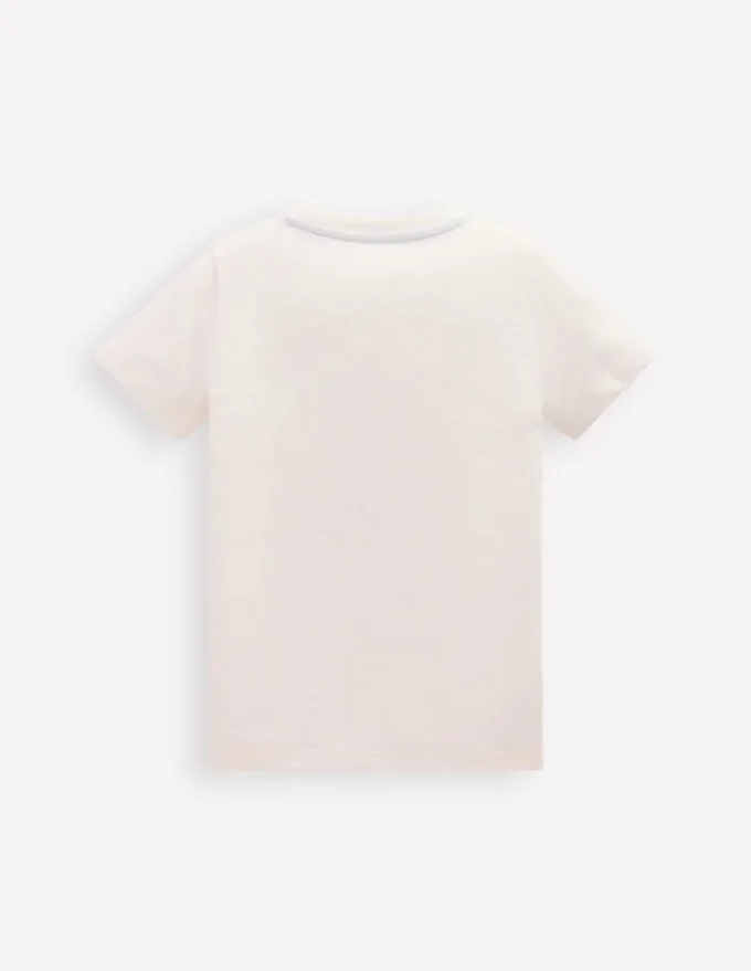 Short Sleeve Graphic T-shirt Soft Ivory Ice Creams
