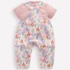Short Sleeve Jersey Overalls Ivory Ditsy Meadow Short Sleeve Jersey Overalls Ivory Ditsy Meadow