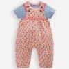 Short Sleeve Jersey Overalls Pink Ditsy Floral Short Sleeve Jersey Overalls Pink Ditsy Floral