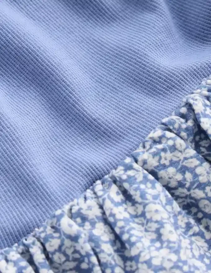 Short Sleeve Jersey RaRa Dress Serenity Blue Ditsy Floral Short Sleeve Jersey RaRa Dress Serenity Blue Ditsy Floral