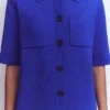 Short Sleeve Knit Shirt Bright Blue Short Sleeve Knit Shirt Bright Blue