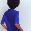 Short Sleeve Knit Shirt Bright Blue Short Sleeve Knit Shirt Bright Blue