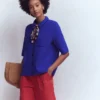 Short Sleeve Knit Shirt Bright Blue Short Sleeve Knit Shirt Bright Blue
