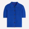 Short Sleeve Knit Shirt Bright Blue Short Sleeve Knit Shirt Bright Blue