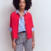 Short Sleeve Knit Shirt Bright Cherry Short Sleeve Knit Shirt Bright Cherry