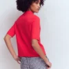 Short Sleeve Knit Shirt Bright Cherry Short Sleeve Knit Shirt Bright Cherry