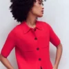 Short Sleeve Knit Shirt Bright Cherry Short Sleeve Knit Shirt Bright Cherry