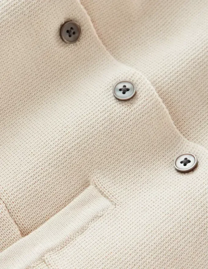 Short Sleeve Knitted Jacket Ivory Short Sleeve Knitted Jacket Ivory