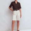 Short Sleeve Linen Shirt Bitter Chocolate Short Sleeve Linen Shirt Bitter Chocolate