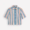 Short Sleeve Linen Shirt Multi Stripe