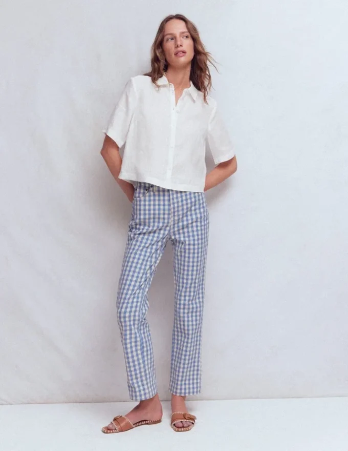 Short Sleeve Linen Shirt White Short Sleeve Linen Shirt White