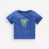Short Sleeve Logo T-shirt Blue Elephant Patchwork Short Sleeve Logo T-shirt Blue Elephant Patchwork