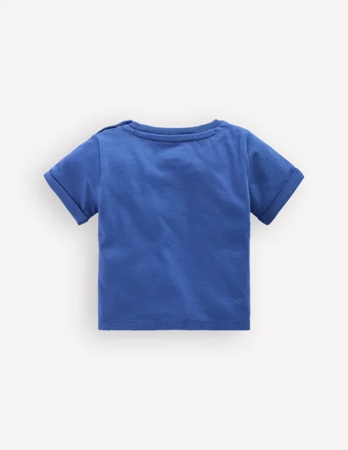 Short Sleeve Logo T-shirt Blue Elephant Patchwork Short Sleeve Logo T-shirt Blue Elephant Patchwork