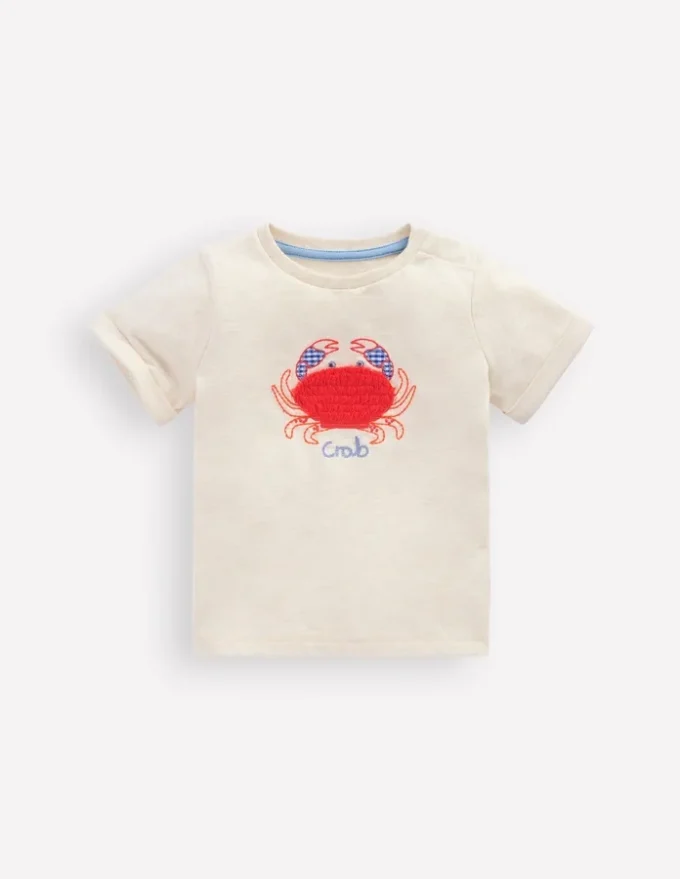 Short Sleeve Logo T-shirt Ecru Crab Short Sleeve Logo T-shirt Ecru Crab