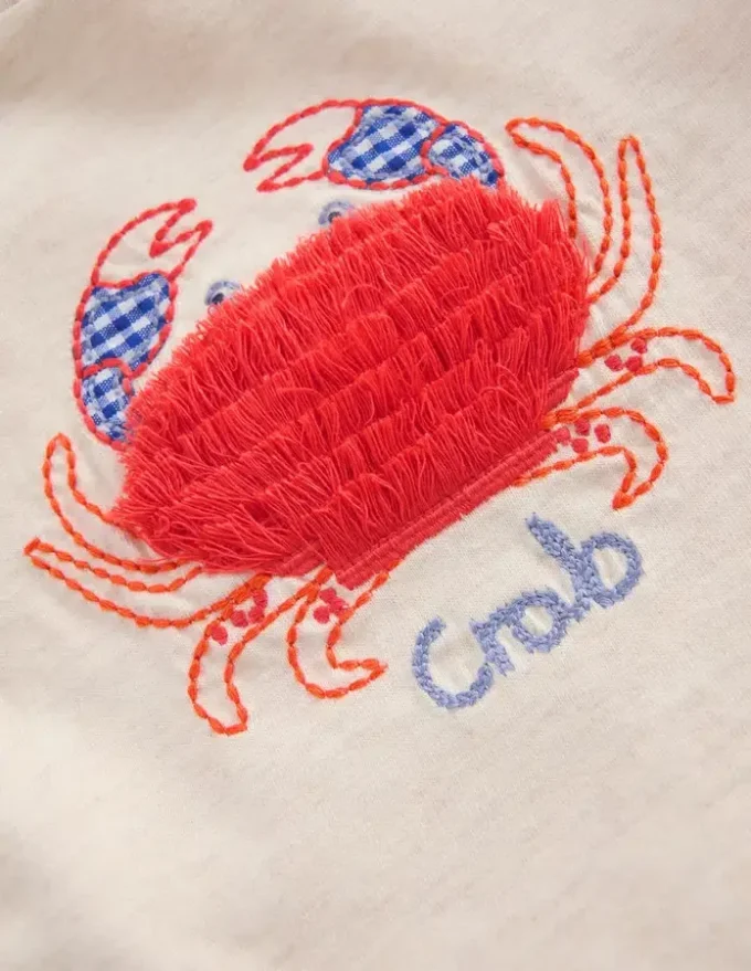 Short Sleeve Logo T-shirt Ecru Crab Short Sleeve Logo T-shirt Ecru Crab