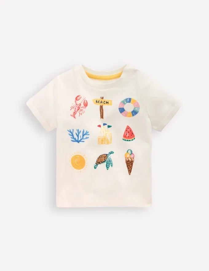 Short Sleeve Logo T-shirt Ivory Summer Logo Short Sleeve Logo T-shirt Ivory Summer Logo