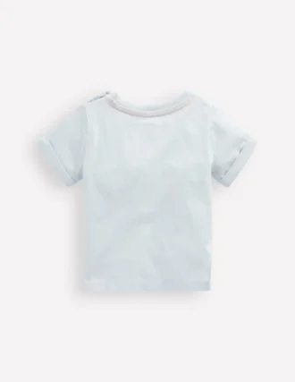 Short Sleeve Logo T-shirt Light Blue Ocean Motifs Short Sleeve Logo T-shirt Light Blue Ocean Motifs