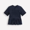 Short Sleeve Peplum Top Navy Blazer (19-3923 TCX)
