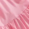 Short Sleeve Peplum Top Pink