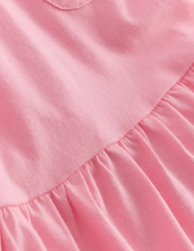 Short Sleeve Peplum Top Pink