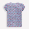 Short Sleeve Pointelle Top Blue Cherries Short Sleeve Pointelle Top Blue Cherries