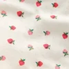 Short Sleeve Pointelle Top Ivory Strawberry