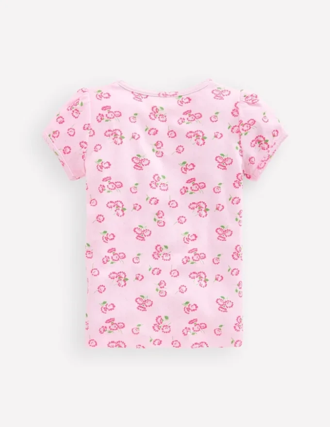 Short Sleeve Pointelle Top Lotus Daisy