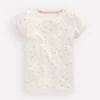 Short Sleeve Pointelle Top Pink Hearts