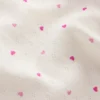Short Sleeve Pointelle Top Pink Hearts