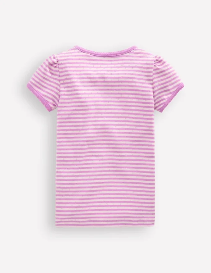 Short Sleeve Pointelle Top Sugared