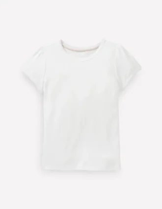 Short Sleeve Pointelle Top White