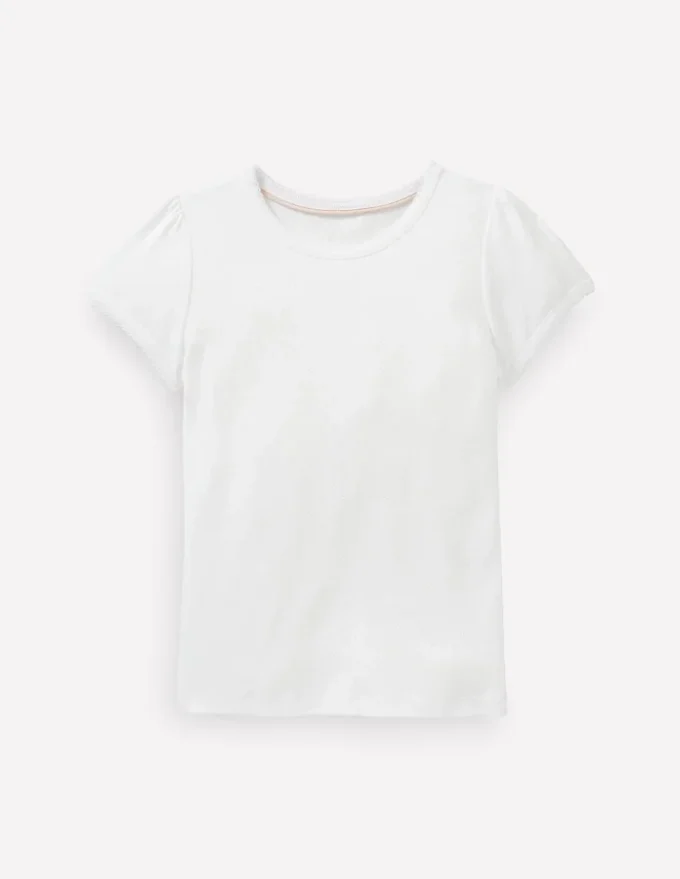 Short Sleeve Pointelle Top White