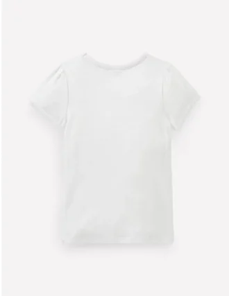 Short Sleeve Pointelle Top White