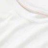 Short Sleeve Pointelle Top White