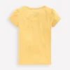 Short Sleeve Pointelle Top Yellow