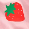 Short Sleeve Printed T-Shirt Pink Strawberries