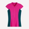 Short Sleeve Rash Guard Top Pink, Colourblock Short Sleeve Rash Guard Top Pink, Colourblock
