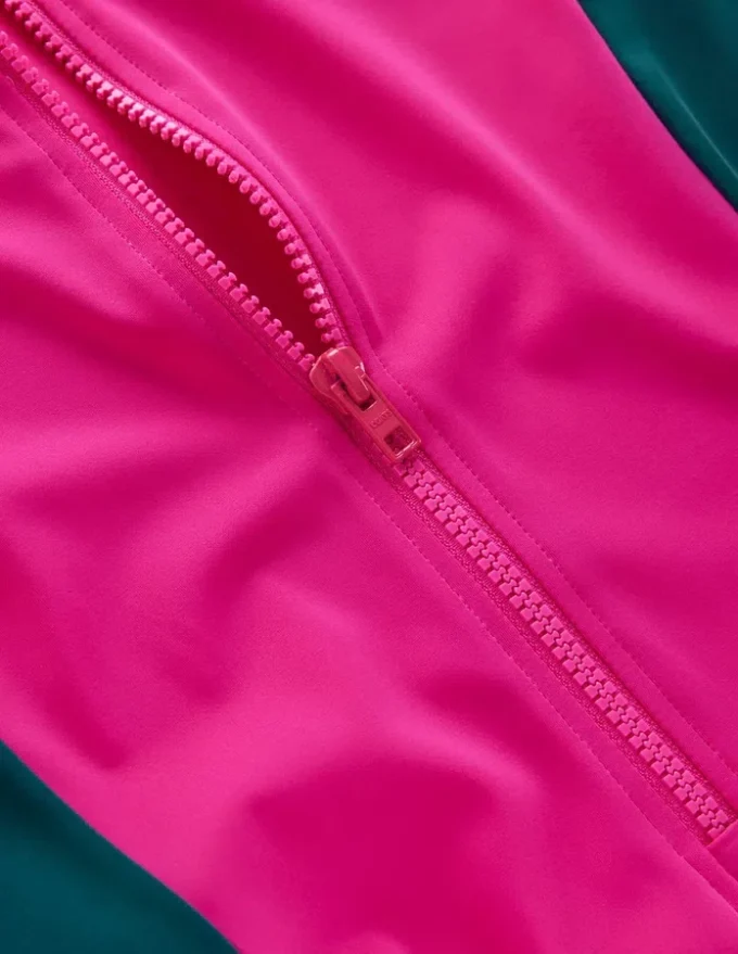 Short Sleeve Rash Guard Top Pink, Colourblock Short Sleeve Rash Guard Top Pink, Colourblock